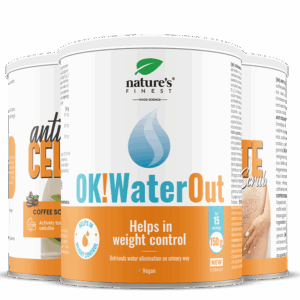 2x Anti Cellulite peeling au café + OK!WaterOut paquet