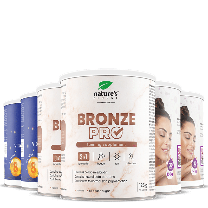 2x Beauty Hyaluron + 2x Golden Q10 + 2x Bronze PRO paquet